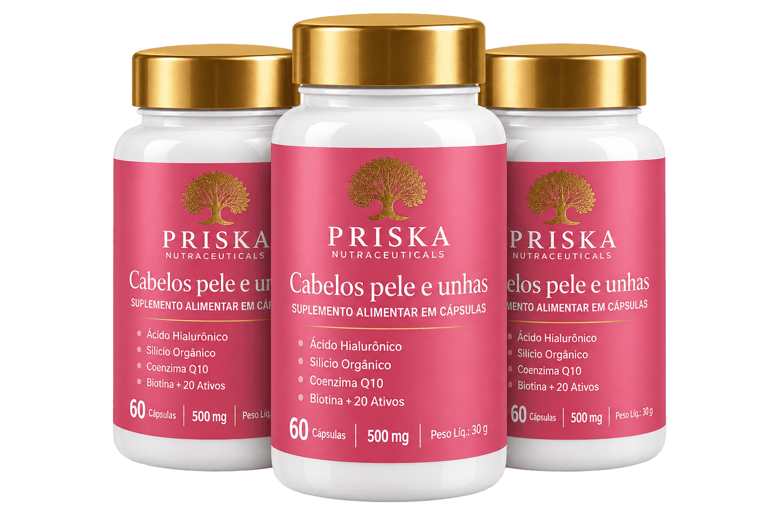 3 potes Priska Nutraceuticals