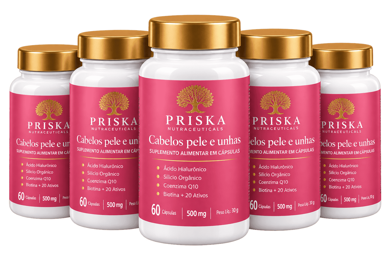 5 potes Priska Nutraceuticals